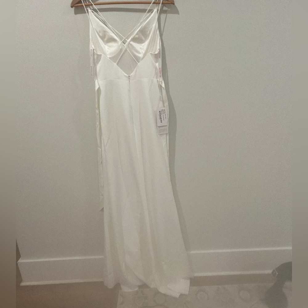 Double Spagetti Strapped cross White Special Slip occasionion/ prom dress